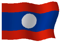 Indpendant en 1952, le Laos devint alors le thtre de violents affrontements entre les factions nationalistes, pro-communistes (Pathet Lao) et neutralistes. Avec la fin du conflit vietnamien, dans lequel le Laos fut largement impliqu, le Pathet Lao occupa une position dominante qui lui permit, aprs avoir sign en 1973 un accord d'union avec le gouvernement de Vientiane (la capitale), de prendre finalement le contrle du pays et d'y remplacer, en 1975, la monarchie par une rpublique dmocratique. Adopt en 1975, le drapeau actuel,  trois bandes horizontales rouge-bleu-rouge, est en fait celui du Pathet Lao, ce qui tmoigne clairement de l'orientation politique de l'tat Laotien. 